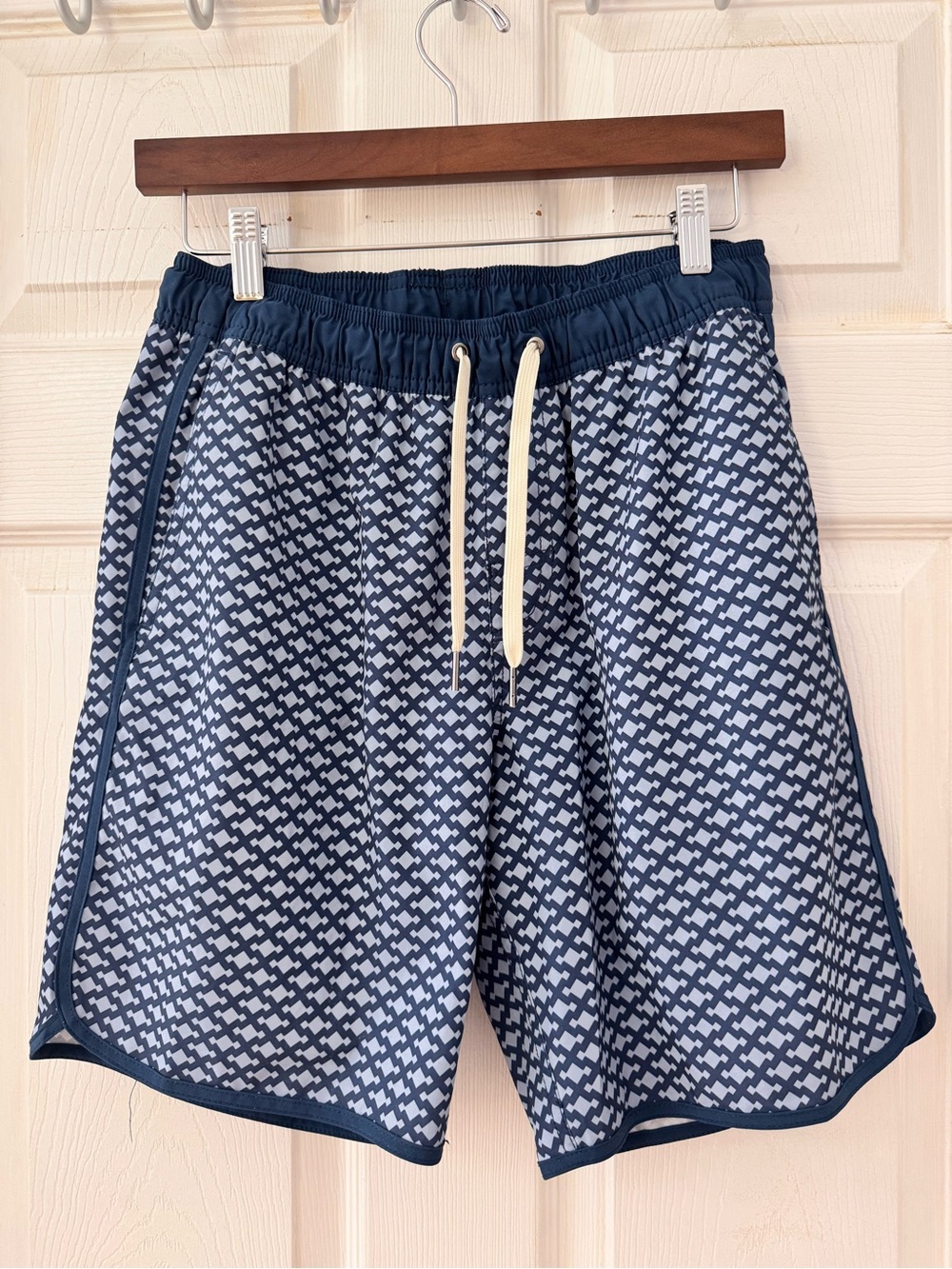 Fair Harbor Men's Navy Patterned Swim Shorts